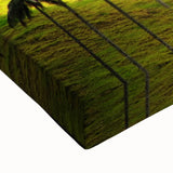 Black and white landscape art painting of a Colombian scenery on stretched canvas, suitable for bedroom wall art.