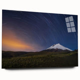 Large abstract wall art of Galapagos scenery on acrylic glass, in soft earth tones, ideal for bedroom or dining room decor.