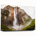 Large abstract wall art depicting a vibrant Venezuelan landscape on acrylic glass, suitable for bedroom or dining room decor.
