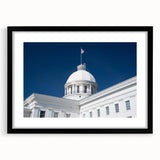 Extra large textured abstract art print featuring a colorful Alabama scenery on black framed canvas.