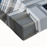 Black and white landscape art painting of Alabama scenery on stretched canvas, suitable for bedroom wall art.