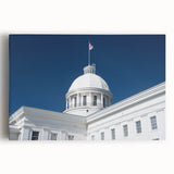 Black and white photograph of an Alabama landscape on large stretched canvas, suitable for kitchen wall art.