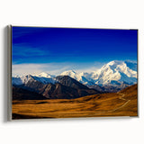 Landscape art painting of Denali, Alaska on framed canvas.