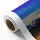 Art Deco style poster of Denali, Alaska, in pastel shades on rolled canvas, ideal for nursery wall art.