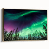 Framed canvas depicting a serene Alaskan landscape in muted earth tones, ideal for bedroom wall art.
