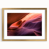Extra large textured abstract art print depicting the Arizona Antelope scenery in muted earth tones, framed in gold.