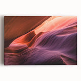 Black and white photograph of Antelope Canyon on stretched canvas, ideal for kitchen wall art.