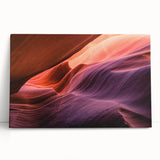 Black and white photograph of Antelope Canyon in Arizona on stretched canvas, ideal for kitchen wall art.
