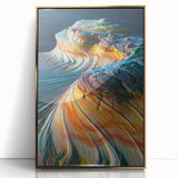 Large art print of Coyote Buttes in Arizona, featuring earthy tones on a framed acrylic, ideal for modern art wall decor.