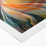 Rolled canvas of Coyote Buttes in Arizona, depicting vibrant red and orange rock formations.