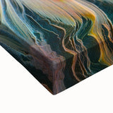 Black and white landscape art painting of Coyote Buttes, Arizona on stretched canvas, suitable for bedroom wall art.