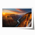 Rolled print of the Grand Canyon in natural earth tones, ideal for art wall dining room.