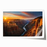 Rolled print of the Grand Canyon in natural earth tones, ideal for art wall dining room.