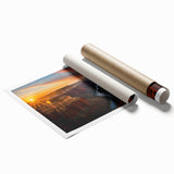 Extra large rolled print of the Grand Canyon in natural hues, suitable for classy bathroom wall art.