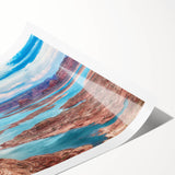 Extra large wall art depicting Lake Powell in Arizona on a rolled print, featuring muted earth tones.
