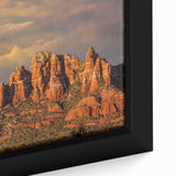 Extra large framed canvas depicting a textured Arizona Sedona landscape in vibrant, colorful hues.