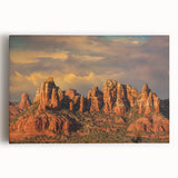 Black and white stretched canvas of Sedona, Arizona landscape, ideal for kitchen wall art.