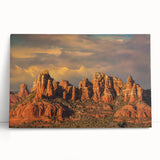 Black and white stretched canvas of Sedona landscape, ideal for kitchen wall art or bedroom ambiance.
