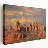 Large canvas print of Sedona, Arizona landscape in warm earth tones, suitable for kitchen wall art.