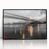 Large abstract wall art depicting a stylized Arkansas scenery in muted earth tones on a framed acrylic.