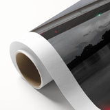 Art deco poster of Arkansas scenery on rolled canvas, featuring muted earth tones, ideal for nursery wall art.