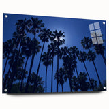 Acrylic print of Beverly Hills scenery in vibrant sunset colors, ideal for dining room art.
