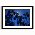 Abstract art print featuring a colorful, textured depiction of Beverly Hills in vibrant hues, framed in black.