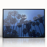 Large abstract wall art depicting Beverly Hills in muted earth tones on a framed acrylic, ideal for modern living room decor.