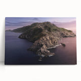 Black and white stretched canvas of Catalina Island scenery, suitable as kitchen wall art or for bedroom ambiance.