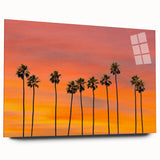 Large abstract wall art of the Hollywood, California scenery on acrylic glass, featuring muted earth tones.