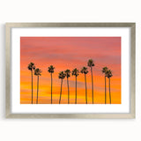 Textured abstract art print of Hollywood, California in muted gray and silver tones on a framed canvas.