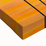 Large art featuring a black and white landscape of Hollywood, California on stretched canvas, suited for bedroom decor.