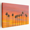 Side view of a large canvas depicting the Hollywood, California scenery in muted earth tones, ideal for kitchen wall art.