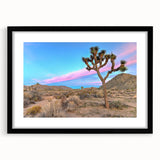 Abstract art print of Joshua Tree in vibrant colors on a textured, extra large canvas, ideal for living room decor.