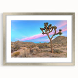 Textured art of Joshua Tree in muted earth tones on a framed canvas, suitable for bedroom decor.