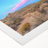 Art deco poster of Joshua Tree in muted earth tones on rolled canvas, suitable for dining room or bathroom wall art.