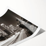 Extra large wall art featuring line art flowers in monochrome, printed on rolled canvas, ideal for large living room decor.