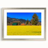 Textured abstract art print of California's Napa Valley in muted earth tones, framed in silver, suitable for bedroom decor.