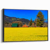 Black and white framed canvas of Napa Valley landscape, ideal for bedroom wall art.