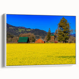 Vintage poster art of Napa Valley with colorful landscape on extra large framed canvas, ideal for living room decor.
