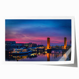 Rolled print of Sacramento scenery in muted earth tones, ideal for art wall dining room.