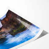 Extra large rolled print featuring line art flowers in muted earth tones, ideal for large living room wall art.