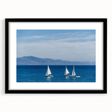 Extra large abstract art print depicting a vibrant, textured scene of Santa Barbara, ideal for living room decor.