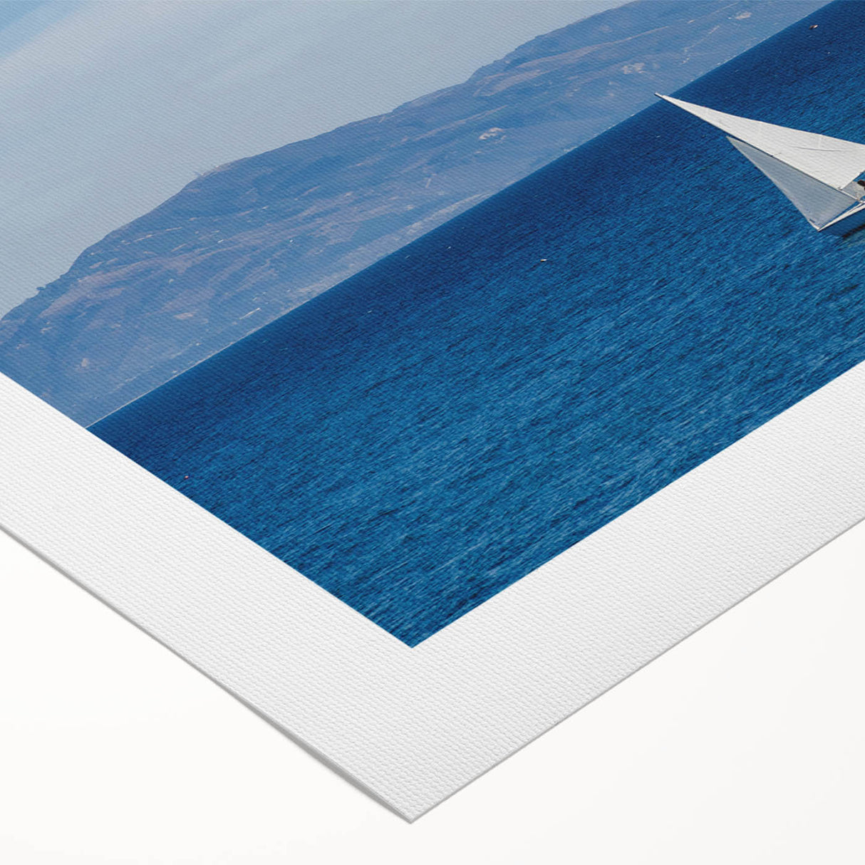 Art deco poster featuring Santa Barbara scenery in muted pastel shades on rolled canvas, ideal for dining room wall art.