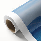 Art deco poster of Santa Barbara scenery in pastel shades on rolled canvas, ideal for nursery wall art.