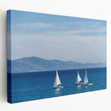 Large canvas print of Santa Barbara scenery in muted earth tones, suitable for kitchen wall art.
