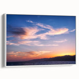 Vintage poster art of Santa Monica with colorful palette on extra large framed canvas, ideal for living room decor.