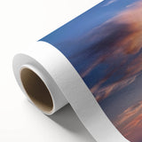 Art Deco style poster of Santa Monica scenery on rolled canvas, with muted pastel colors, ideal for nursery wall art.