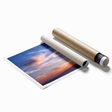 Extra large rolled print of Santa Monica scenery in muted blue and green tones, suitable for classy bathroom wall art.