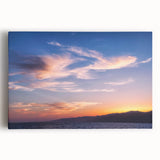 Black and white photograph of Santa Monica pier on stretched canvas, suitable for kitchen wall art.